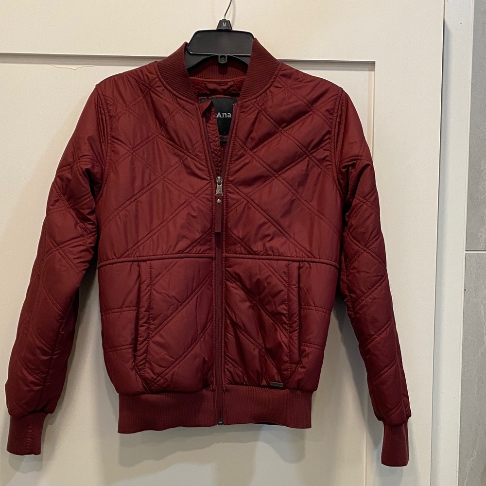 Prana Women’s extra small fleece lined jacket- maroon